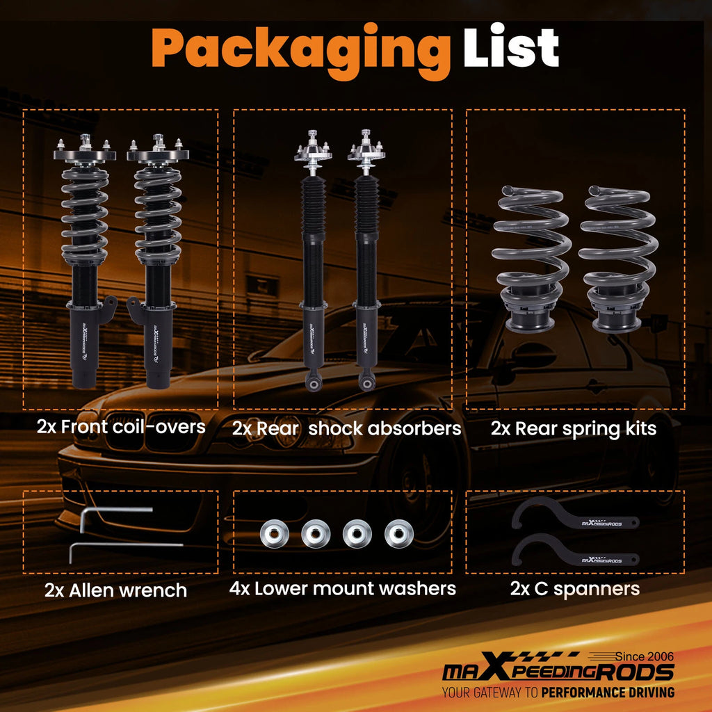 Coilover Kit for BMW E46 3 Series Sedan (1999-2005) 24 Way Damper