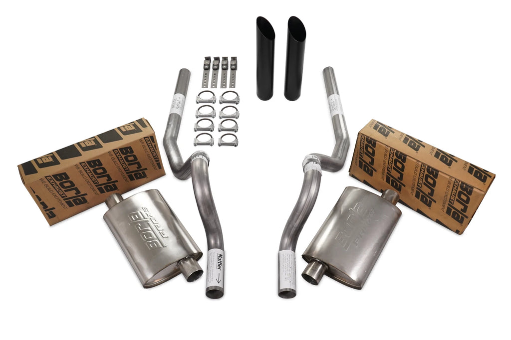 Dual Exhaust Kit for Ford Mustang (1986–2004) - 2.5" Borla Pro XS Black Tip