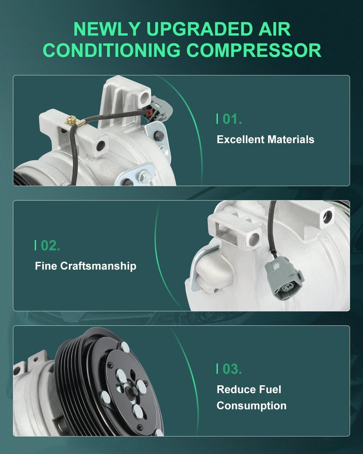 A/C Compressor and Pulley for Mazda 3 (2007–2009)