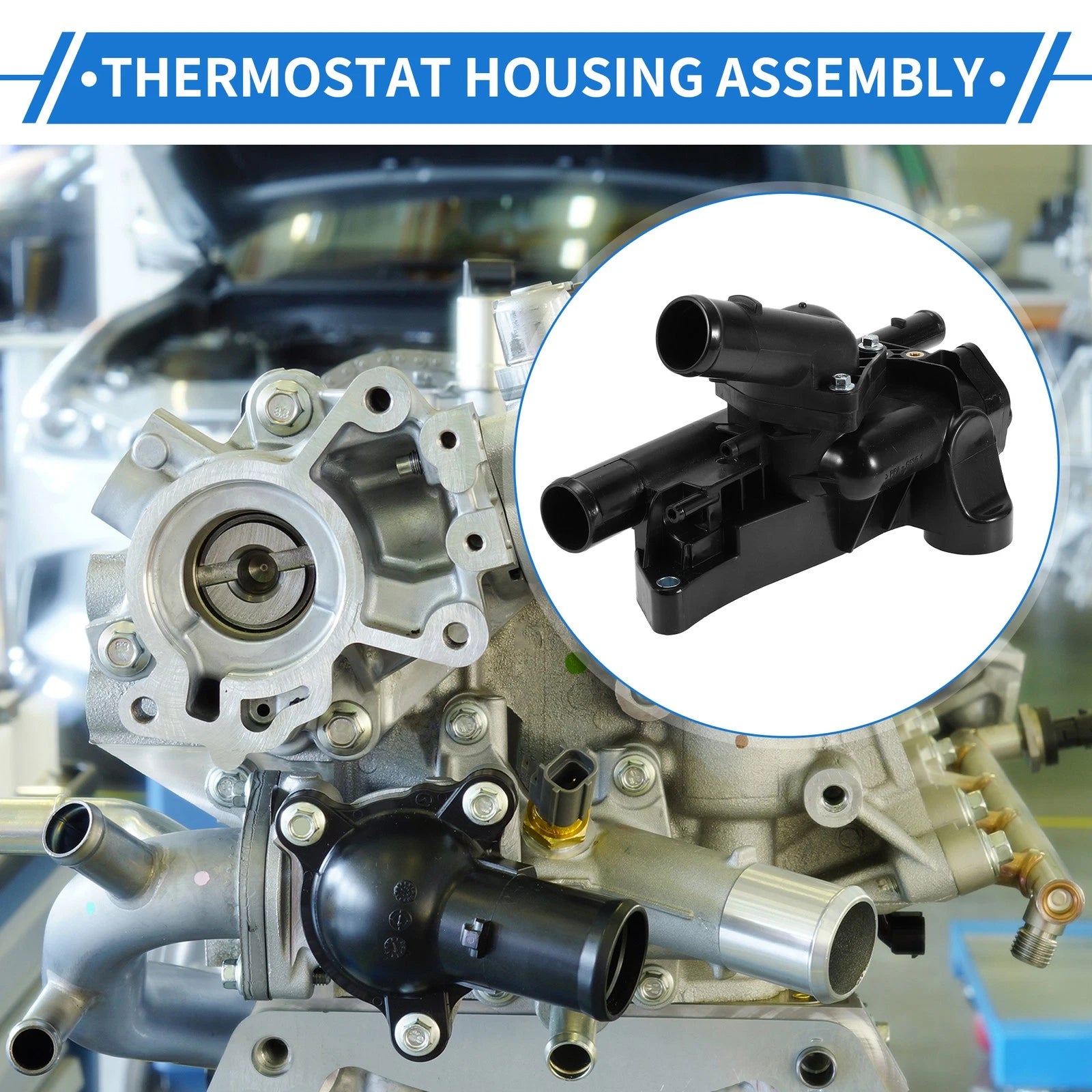 Thermostat Housing Assembly with Sensor for Kia Rondo (2008–2010) 256002G600