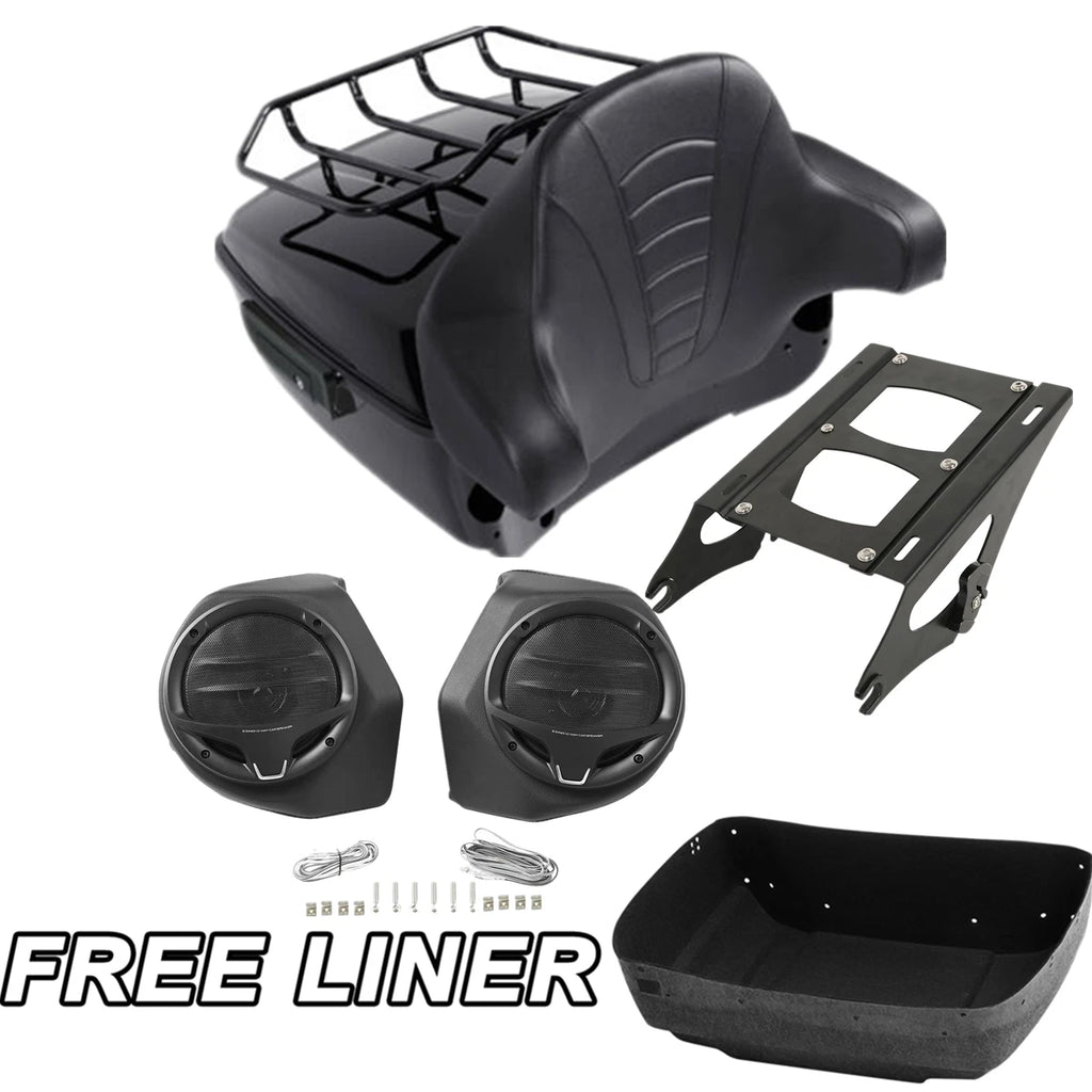 Trunk Rack Backrest Speakers for Harley Street Road Glide (2014–2025)