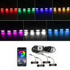 4 x LED Front Grille Lights Smoked Black Wireless APP Remote for Tacoma (2016–2019)