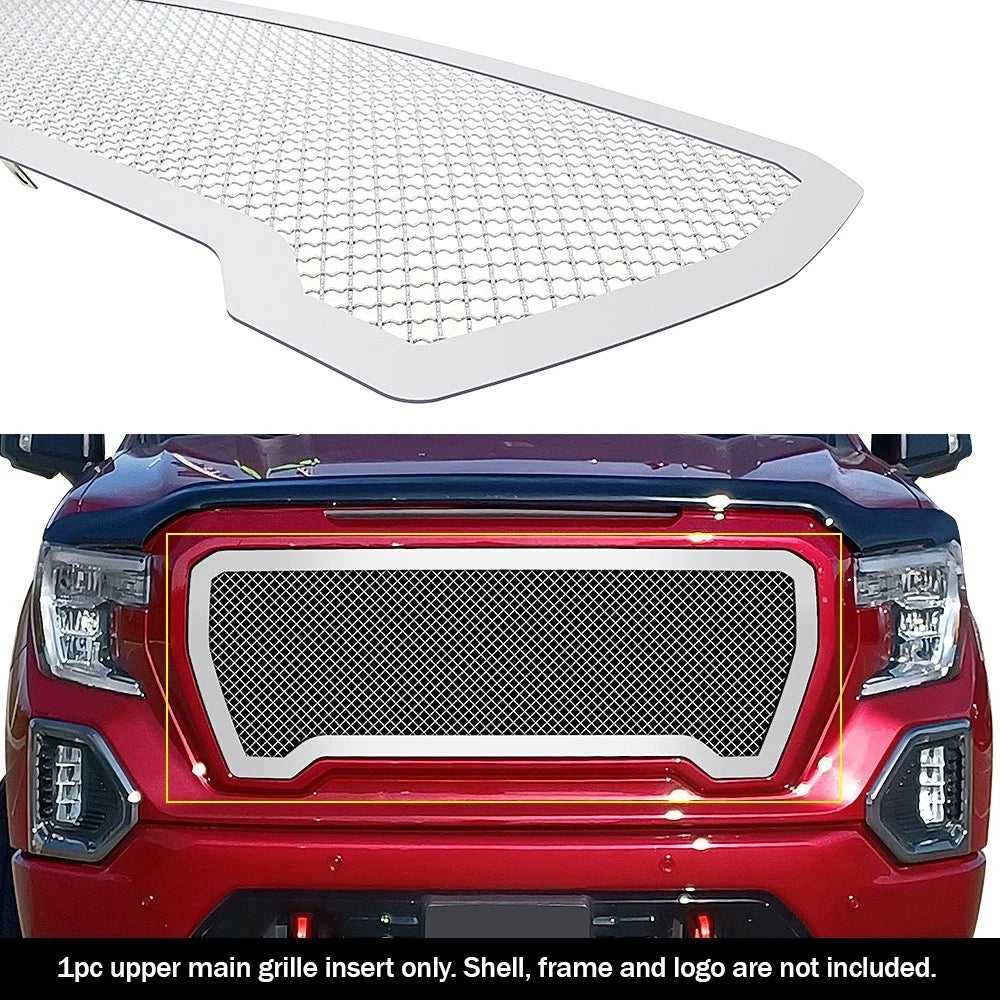 Stainless Chrome Mesh Grille Insert for GMC Sierra 1500 (2019-2021)