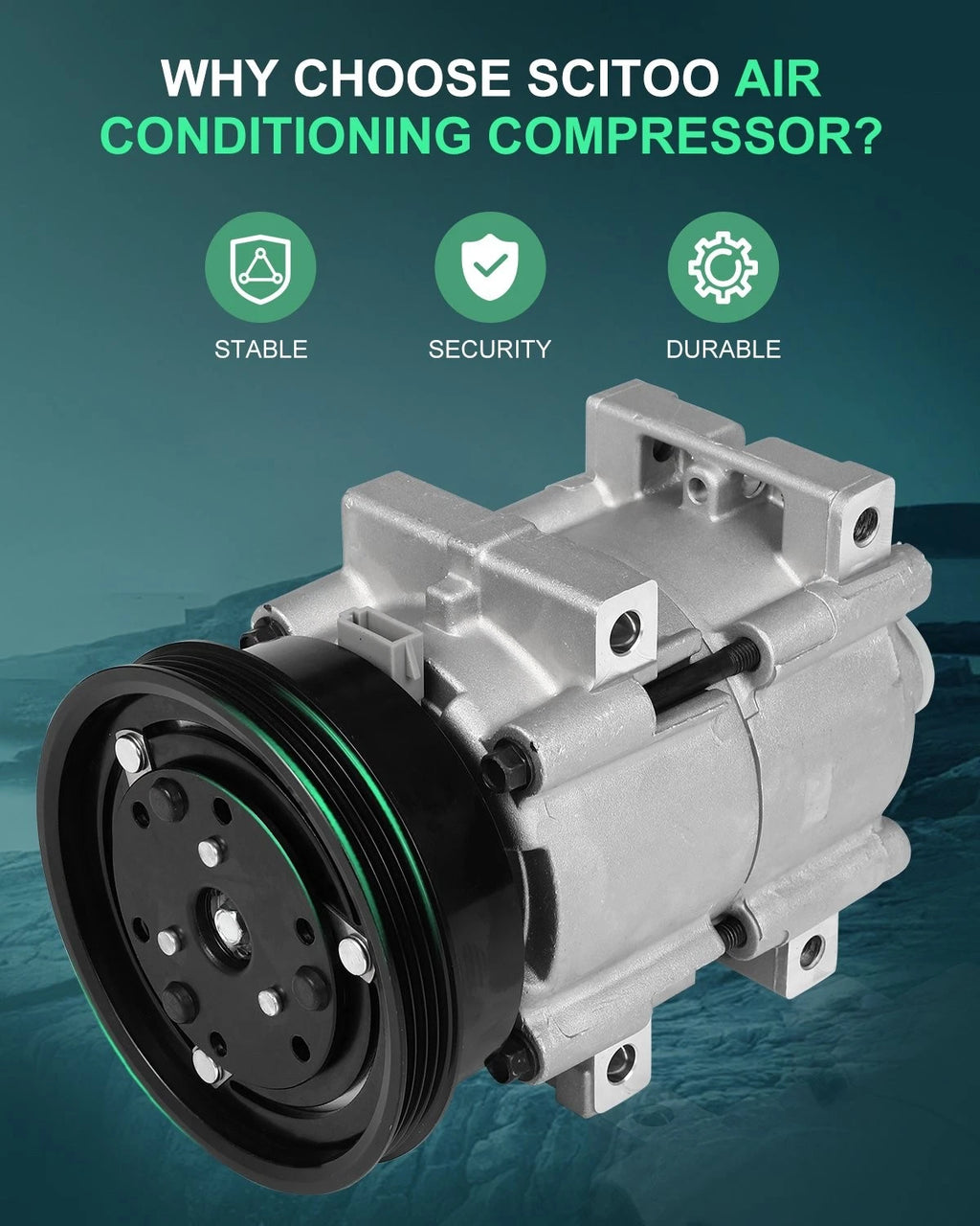 AC Compressor for Nissan Quest 3.0L (1995–1998) CO 101390C