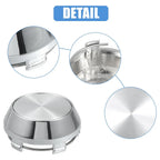 4 x ABS Chrome Silver Wheel Center Cap Rim Hub Cover 60mm for Universal (N/A)