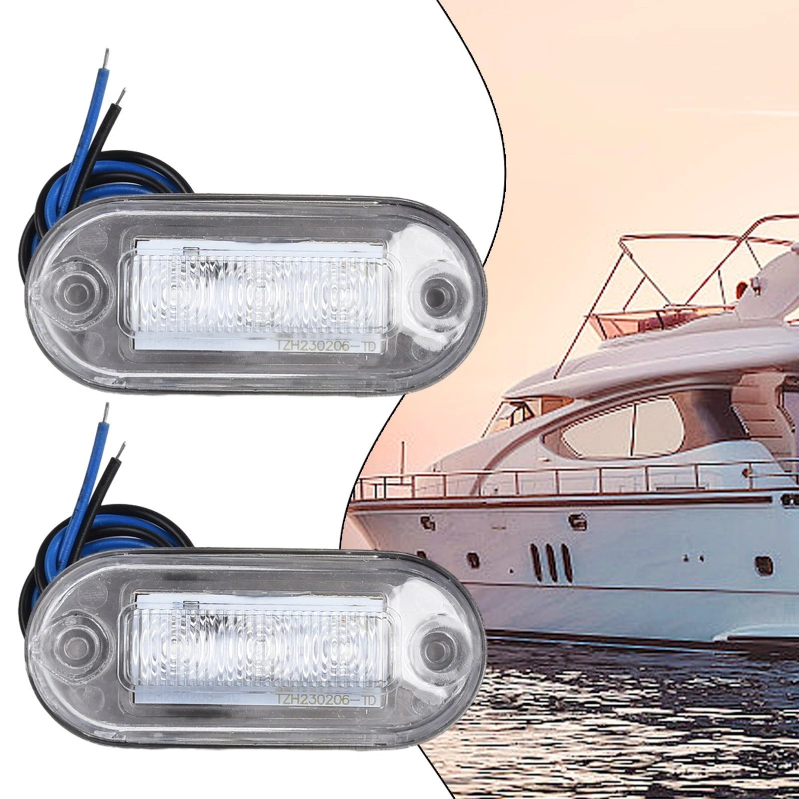 2X LED Courtesy Light for Yacht Marine Boat Cabin Deck