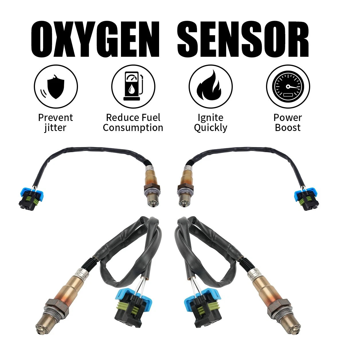 4X Oxygen O2 Sensors for GMC Terrain (2012–2017) Buick LaCrosse (2011–2016)