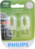 2X Philips 7440 LLB2 Miniature Bulb for (Longer Life)