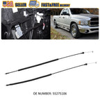 Rear Door Latch Release Cable LH+RH for Dodge Ram 1500 2500 3500 (1998–2002)