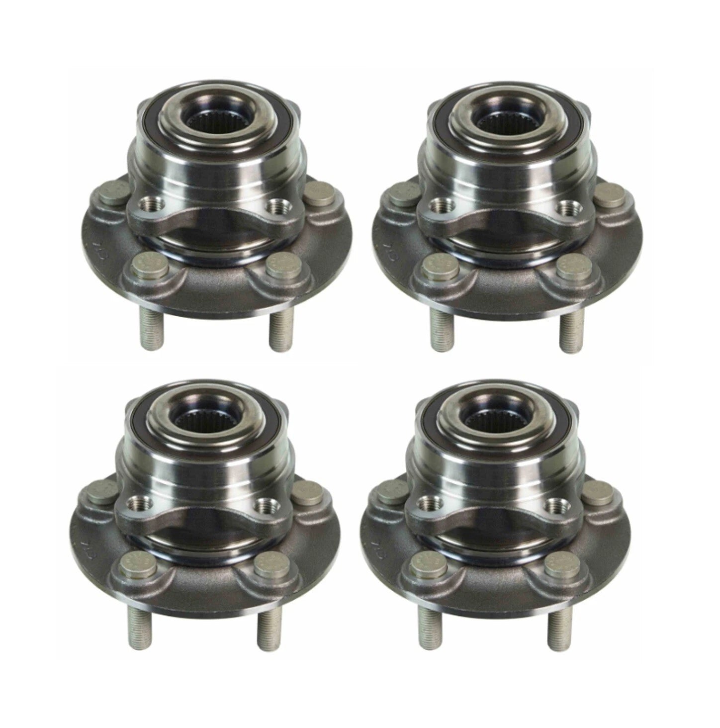 Moog Front & Rear Wheel Bearing and Hub Assemblies Kit for Ford Fusion MKZ (2006–2012)