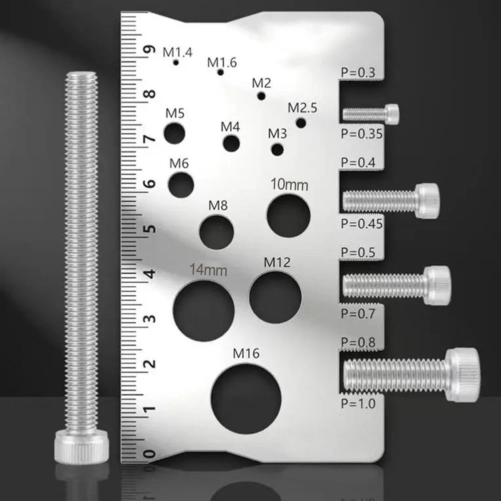 Metric Screw Thread Pitch Gauge for Bolt Nut Set (Stainless Steel)
