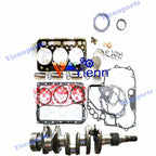 Overhaul Rebuild Kit + Crankshaft for Kubota BX2230D (D902, D902EBH)