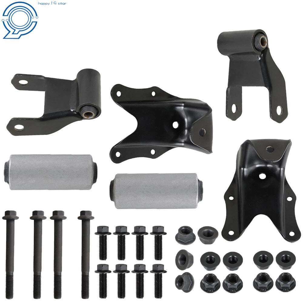 Rear Leaf Spring Shackle Bracket Hanger Pair for Ford F150 F250 F350 Bronco (1980–1996)