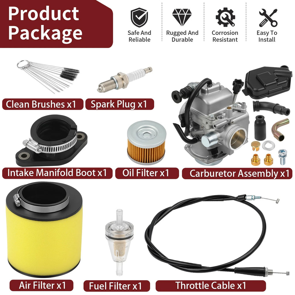 Carburetor w/ Intake Manifold & Air Filter for Honda Fourtrax 300 (1988–2000)