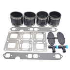 2 Sets Exhaust Manifold Kit for Mercruiser 4" V8 GM 305 350 377 CID (200-320)