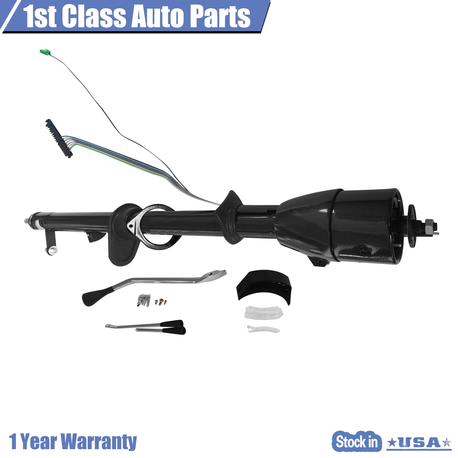 35" Universal Black Tilt Steering Column for Custom Applications (W/O Wheel)