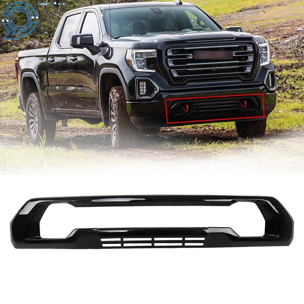 Gloss Black Front Lower Skid Plate for GMC Sierra 1500 Denali/AT4 (2019–2022)