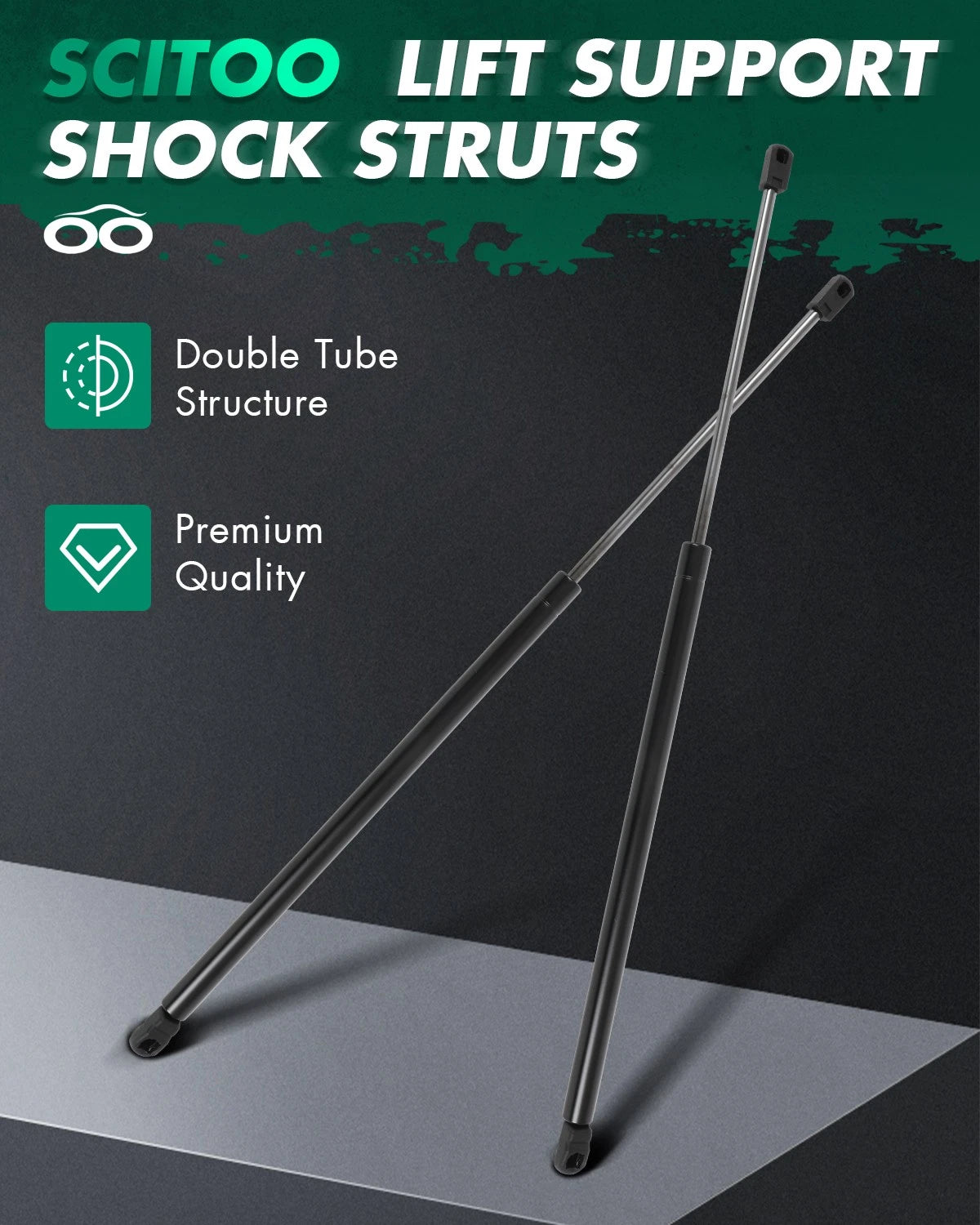 Front Hood Shock Strut Lift Supports for Chevrolet Equinox (2010–2015)
