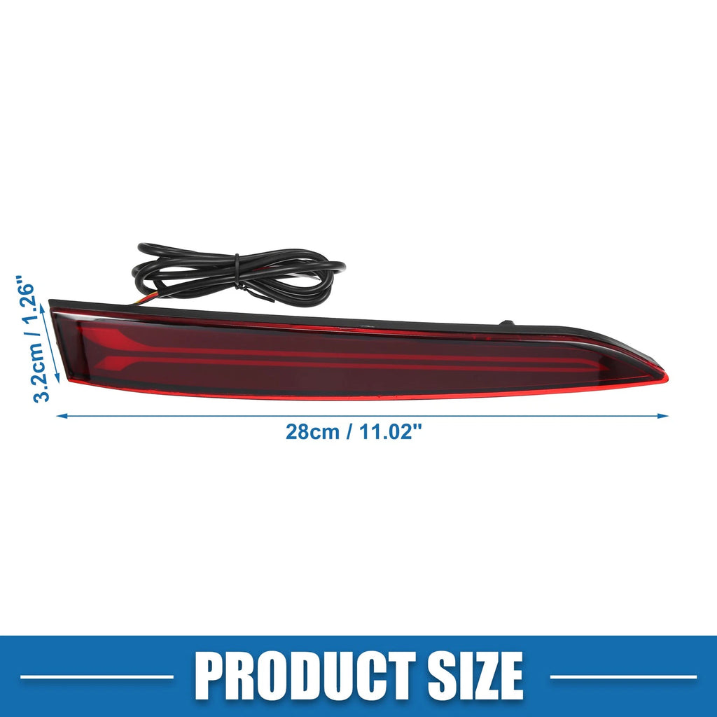 1 Pair Rear Bumper Reflector for Hyundai Verna (2017–2020) Red Amber