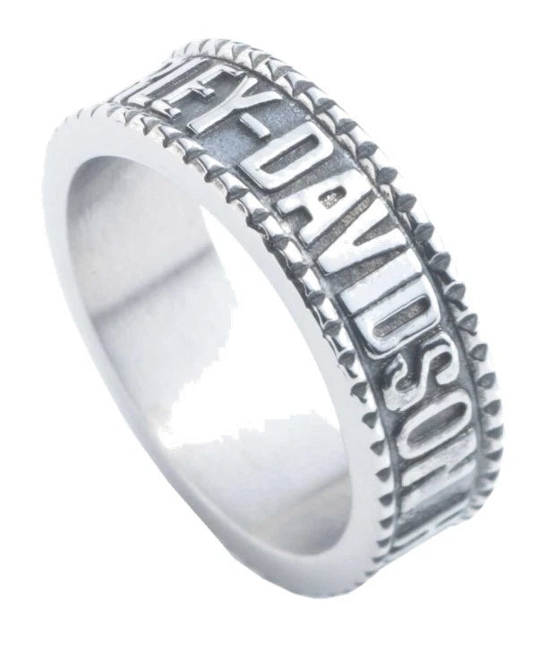 Engraved H-D Logo Ring for Harley-Davidson (Men's, Stainless Steel)