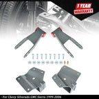 4" Drop Kit Rear Shackles & Hangers for Chevy Silverado GMC Sierra (1999–2006)