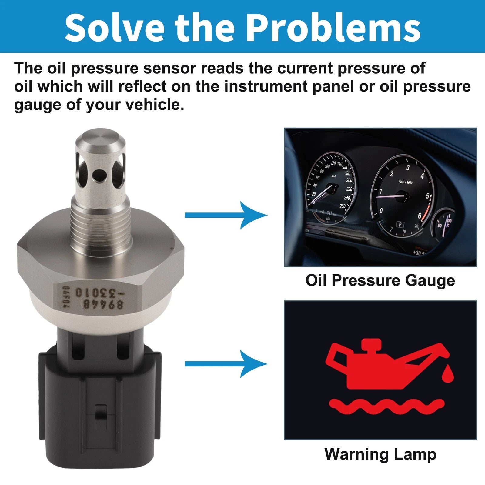 1 pcs Engine Oil Pressure Sensor No.8944833010 for Lexus UX200 (2019–2020)