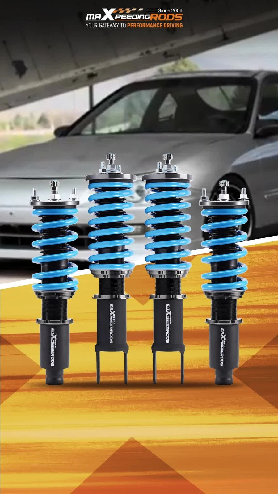 24 Way Adjustable Damping Coilover Kit for Honda Civic (1992–1995)