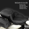 Stripes 2-UP One Piece Vinyl Seat for Harley Touring FLHT/FLTR (1997–2007)