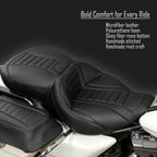 Stripes 2-UP One Piece Vinyl Seat for Harley Touring FLHT/FLTR (1997–2007)