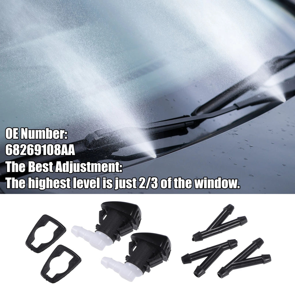 Set of 2 Windshield Washer Nozzles No. 68269108AA for Dodge Durango (2011–2023)