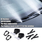 Set of 2 Windshield Washer Nozzles No. 68269108AA for Dodge Durango (2011–2023)