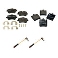 Set of 4 Hella Low-Met Disc Brake Pads w/ Sensors for Mercedes W203 C280 C209 CLK350