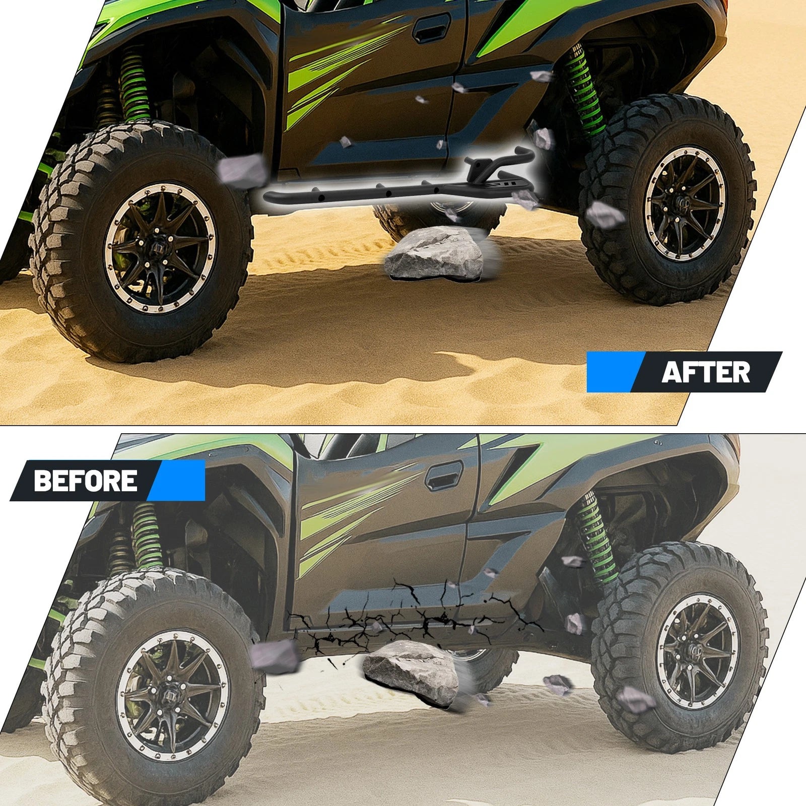Set of 2 Tubular Nerf Bars for Kawasaki Teryx KRX 1000 (2020–2026)
