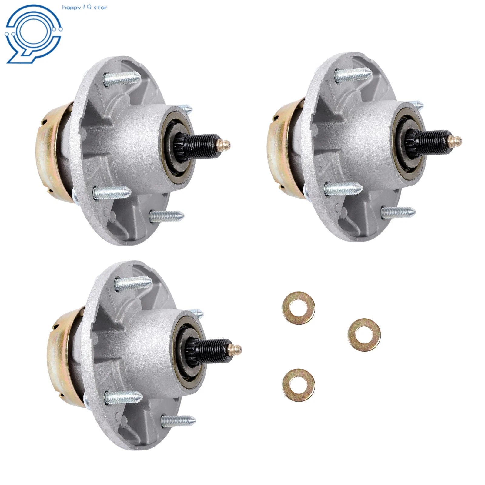 3 Pack Spindle for John Deere AM124498 AM131680 AM135349 (48" 54" 60" 72")