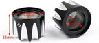 Black CNC Cut Axle Nut Cover for Harley Electra Street Road Glide