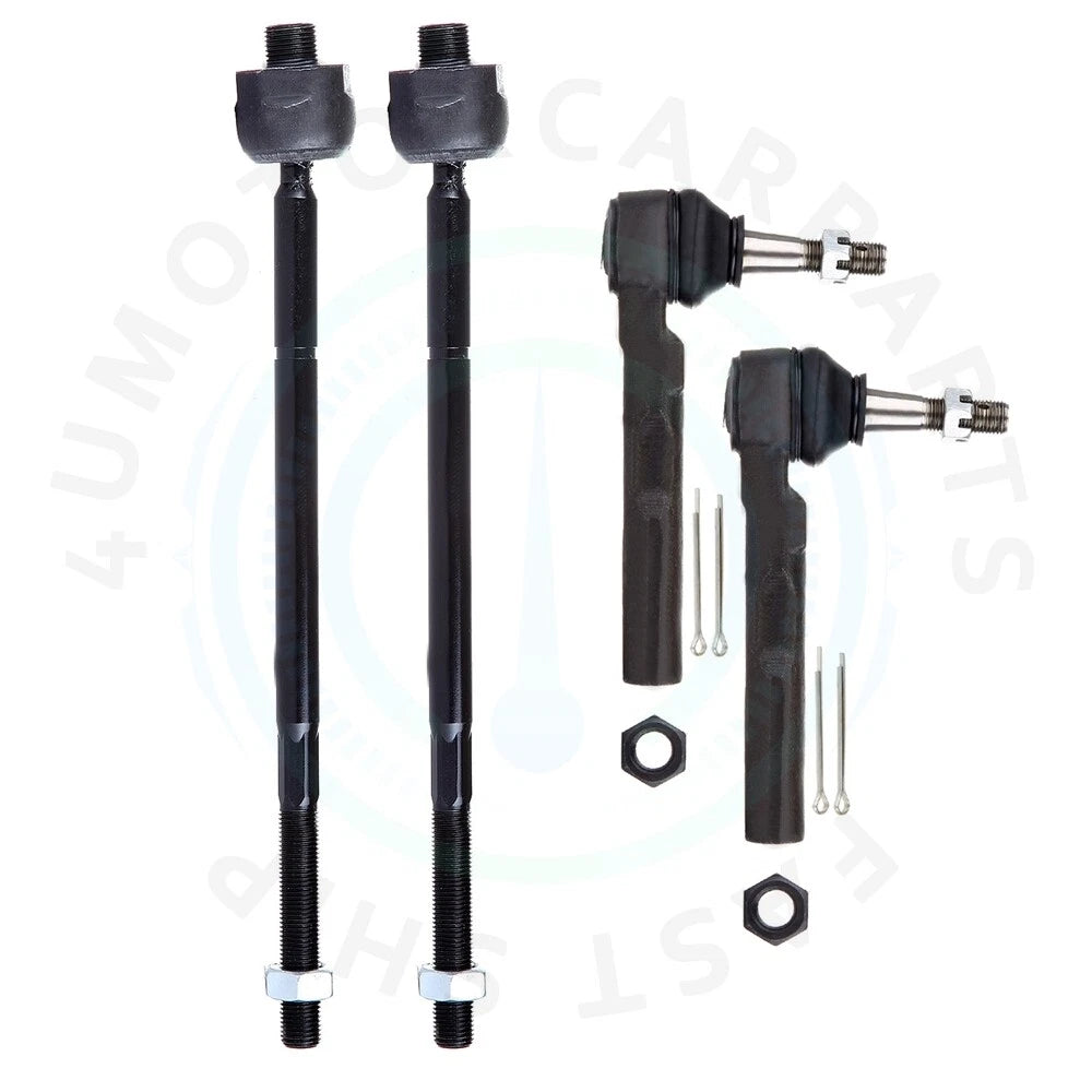 Set of 4 Front Inner & Outer Tie Rod Ends for Saturn Relay Buick Terraza (2005–2007)