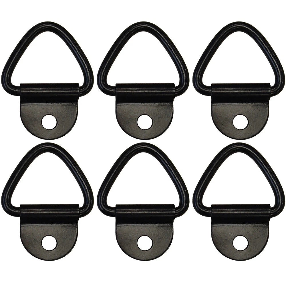 Set of 6 D-Ring 1/4" Steel Tie Down for ATV Truck Trailer Motorcycle