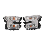 Chrome LED Dual Projector Headlights for Ford F150 (2015–2017)