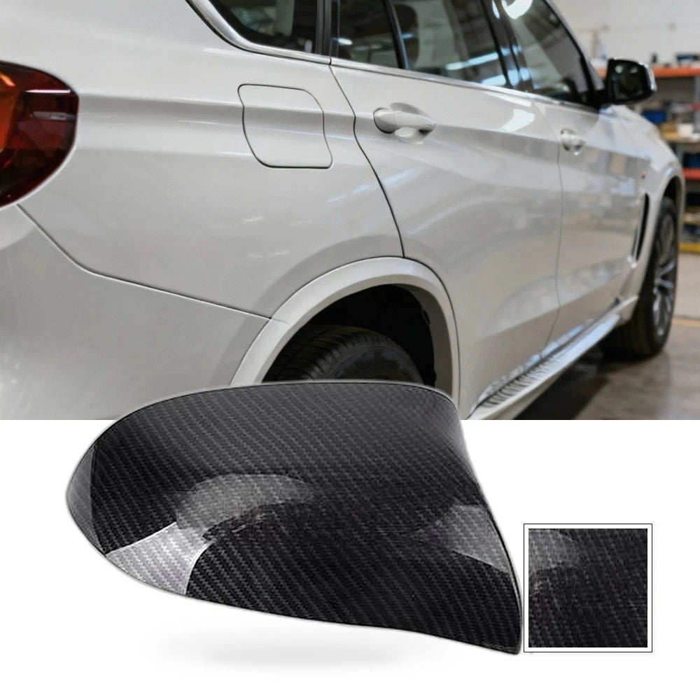 Rearview Mirror Cover for BMW X5 F15 (2013–2018) Gloss Black Carbon