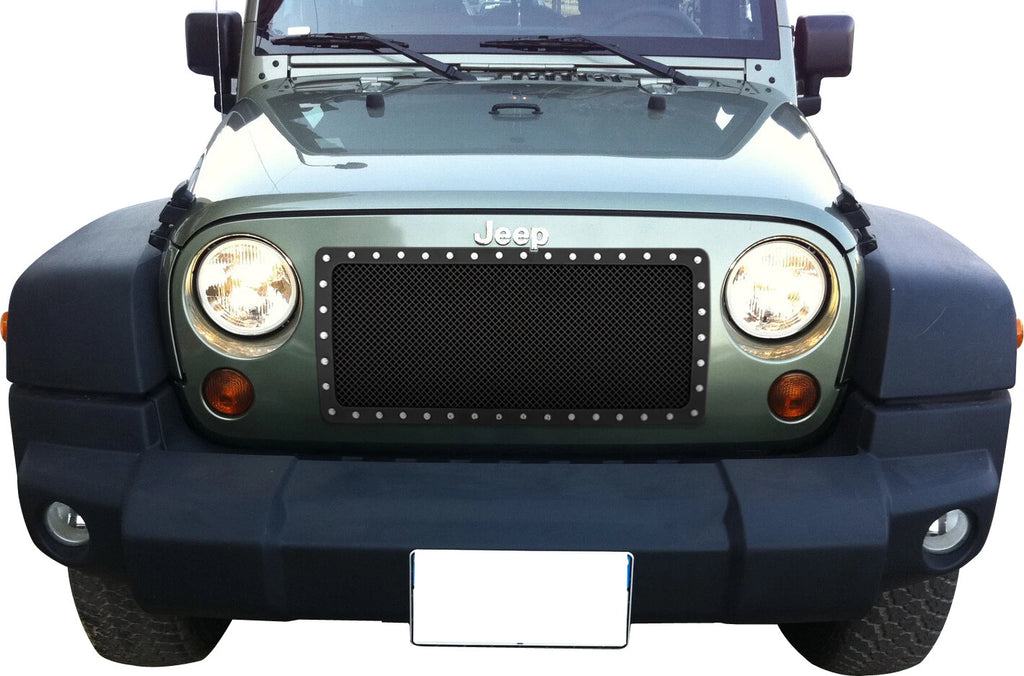 Upper Black Mesh Grille for Jeep Wrangler JK (2007-2018)