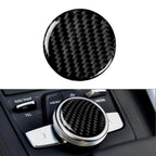 Carbon Black Central Control Switch Button Cover Trim for Audi A4 B9 (2017–2019)