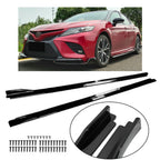 Glossy Black JDM AR Style Side Skirt Extension Kit for Toyota Camry (2018–2022)