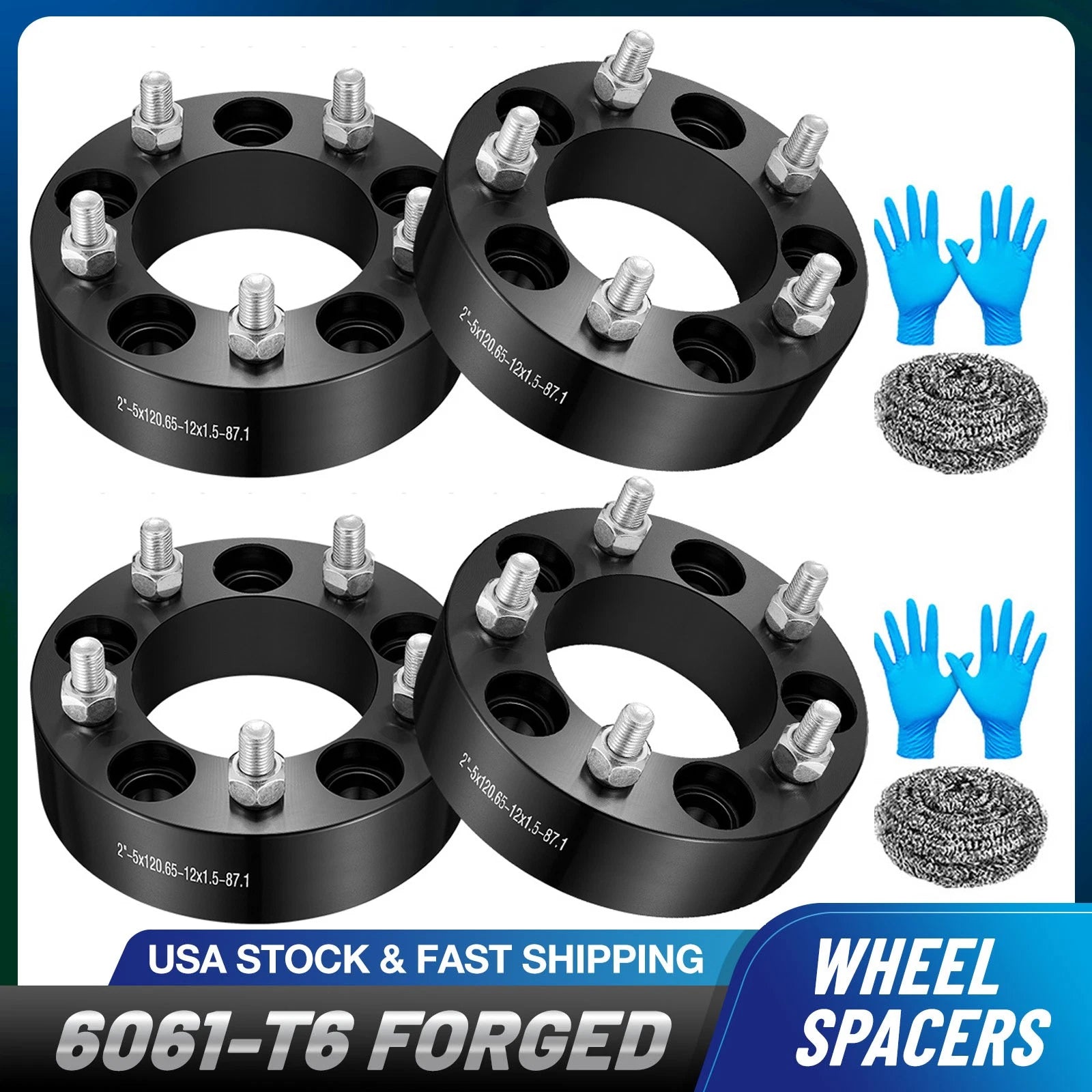 Set of 4 Wheel Spacers for GMC Sonoma (1994–2003) 2" 5x4.75 5x120.65