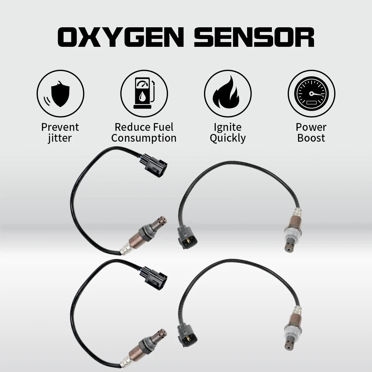 Set of 4 Oxygen O2 Sensors for Lexus LS460 (2007–2012) Upstream/Downstream