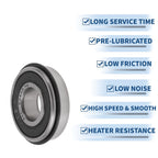 Deep Groove Ball Bearings 6001NR2RS for Scooter Skateboard (12x28x8mm)