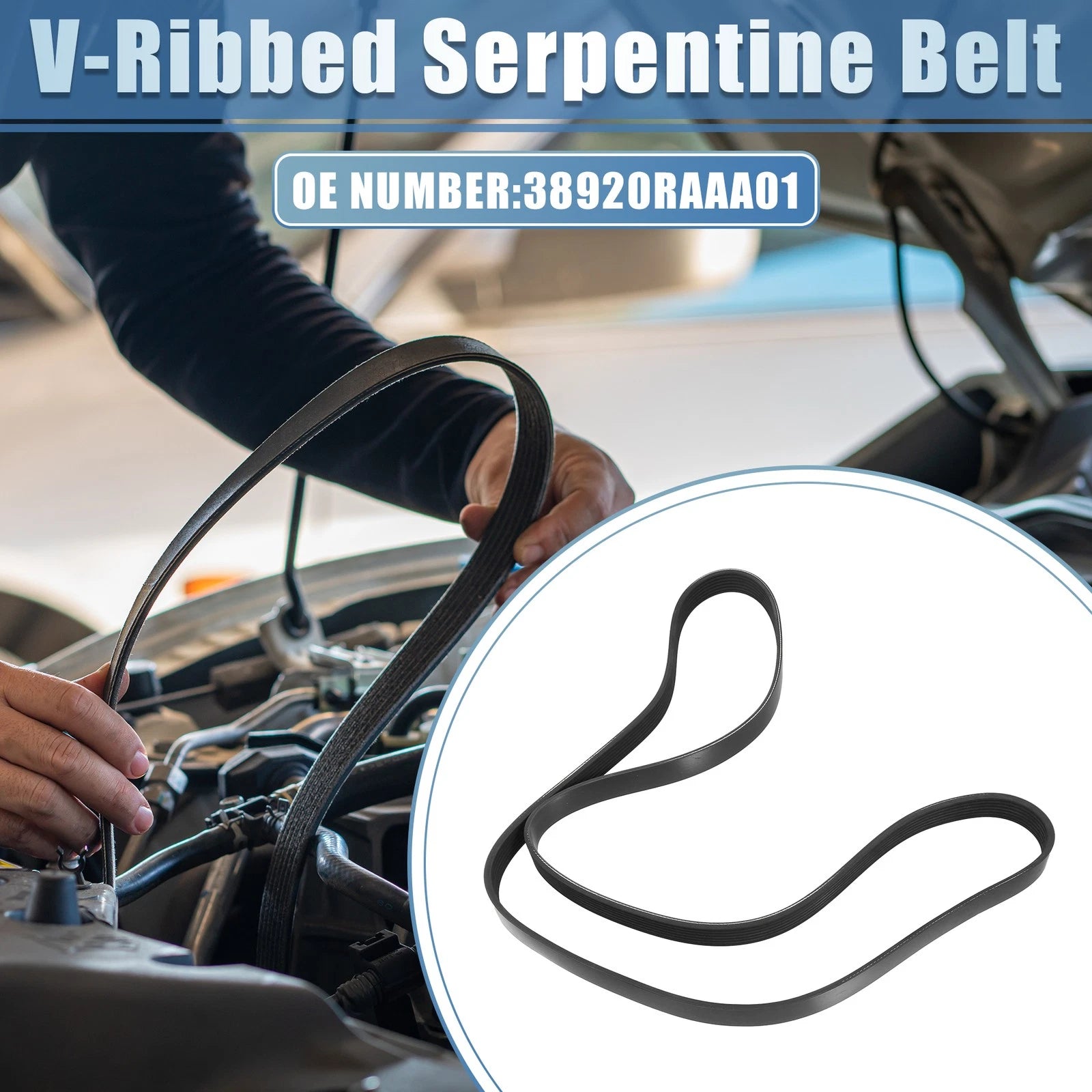 V-Ribbed Serpentine Drive Belt for Honda Accord (2003–2007) No. 38920RAAA01