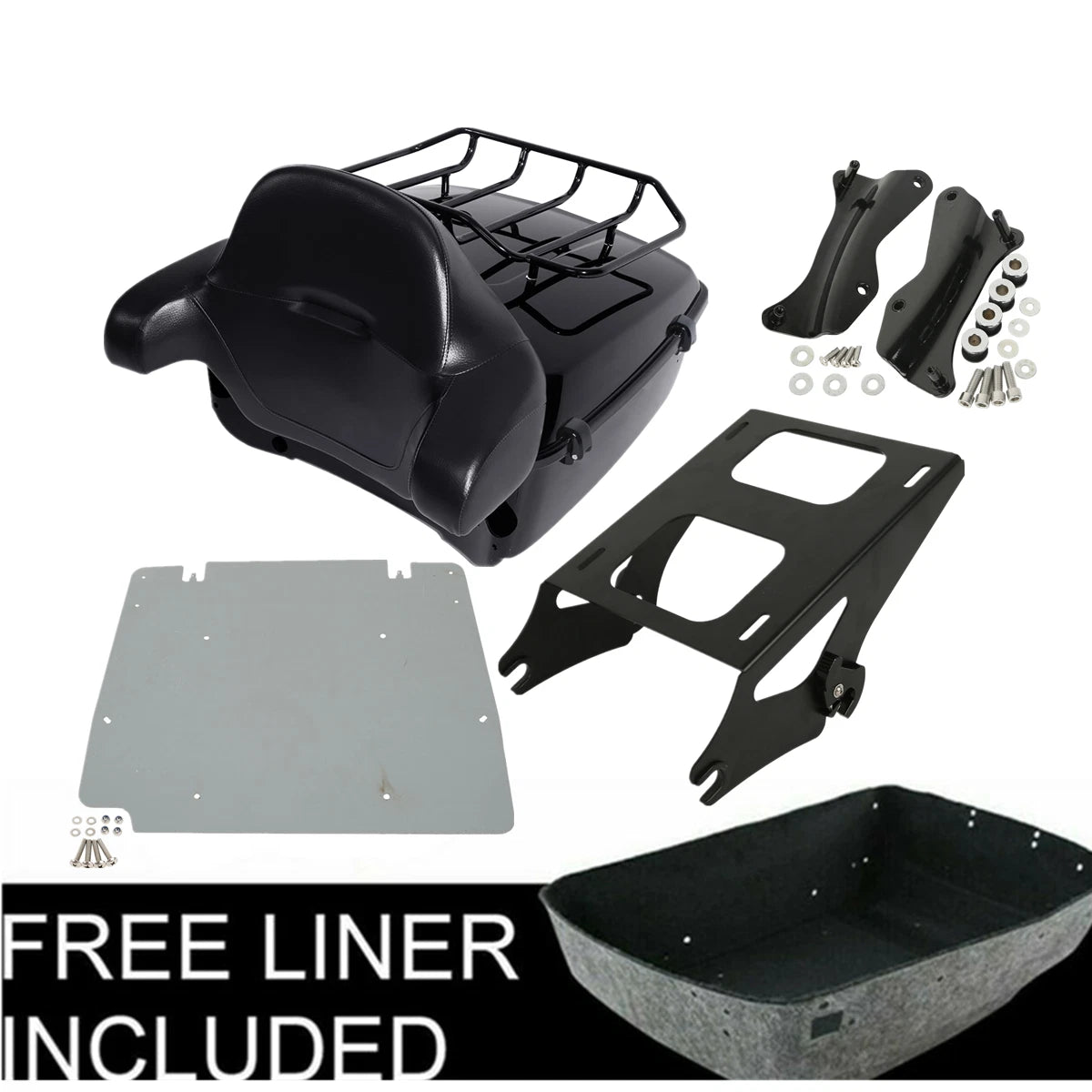 Trunk Plate Mount Rack Pad Docking Kit for Harley Road Glide (2014–2023)