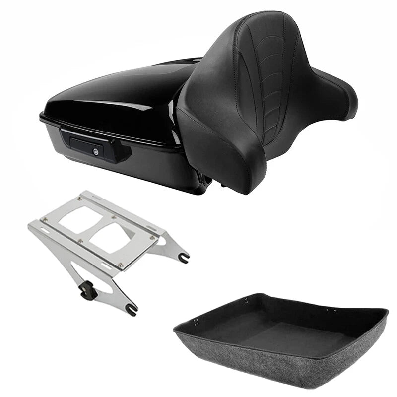 Chopped Trunk Backrest Pad for Harley Electra Glide & Street Glide (2014–2026)