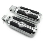 Chrome Gear Skull Footpeg for Harley Softail Slim FLSL Breakout FX (2018–2023)