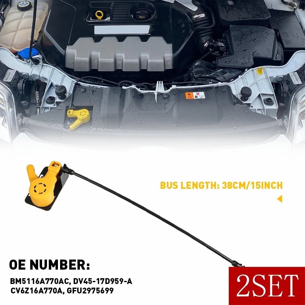 Set of 2 Hood Latch Release Cables for Ford Focus (2012–2018)